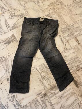 Men's Dark Gray tWashed Jeans - Classic Straight Fit size 38 super stylish